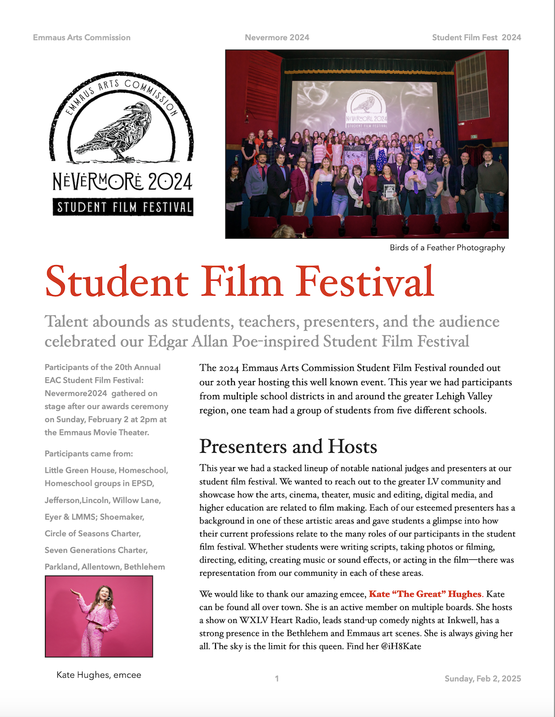 Student Film Fest Nevermore 2024 Recap